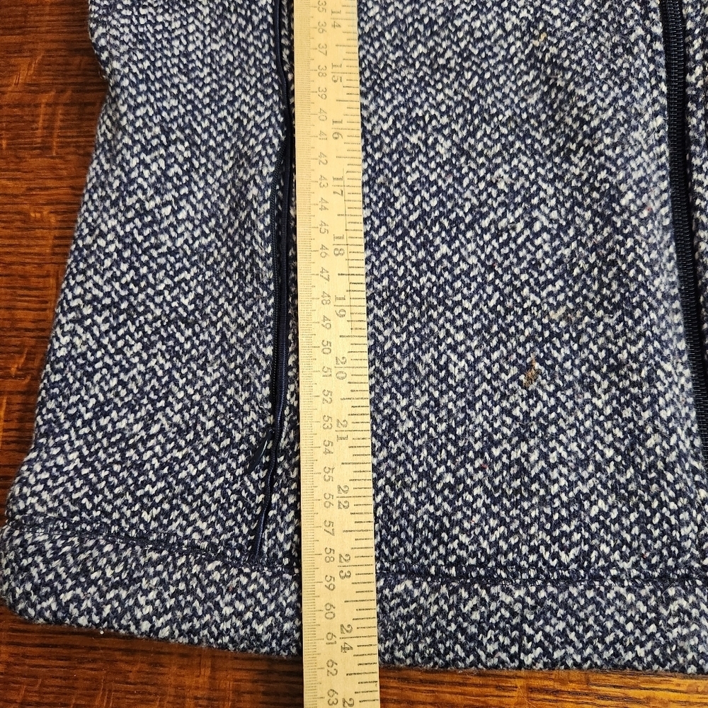Women’s‎ Talbots Blue & White front zip athleisure jacket with pockets medium P - Picture 10 of 11